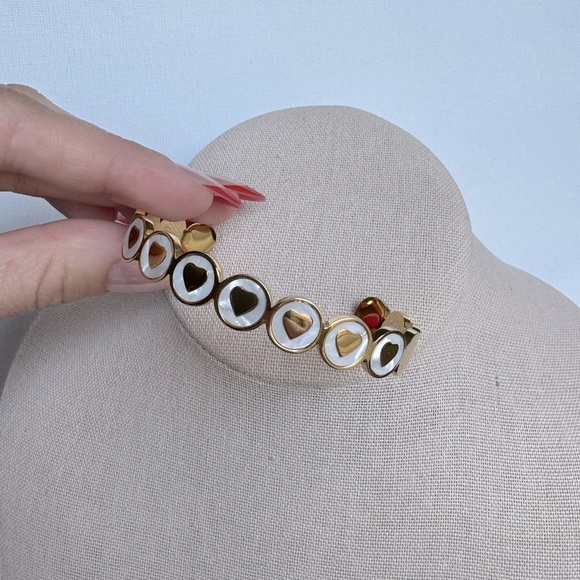 Gold and Silver Heart Bracelet - Picture 2 of 3